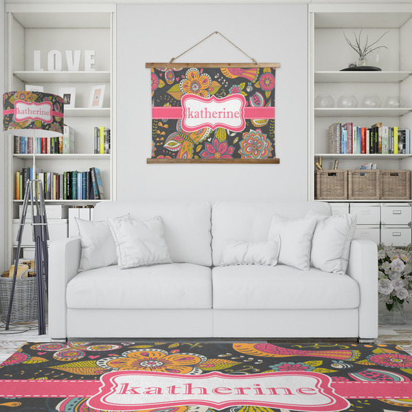 Birds & Butterflies Wall Hanging Tapestry - IN CONTEXT