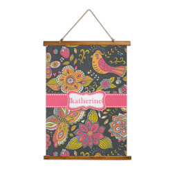 Birds & Butterflies Wall Hanging Tapestry - Tall (Personalized)