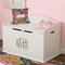 Birds & Butterflies Wall Monogram on Toy Chest