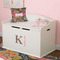 Birds & Butterflies Wall Name & Initial Small on Toy Chest