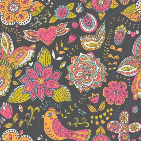 Custom Birds & Butterflies Wallpaper & Surface Covering (Peel & Stick 24"x 24" Sample)