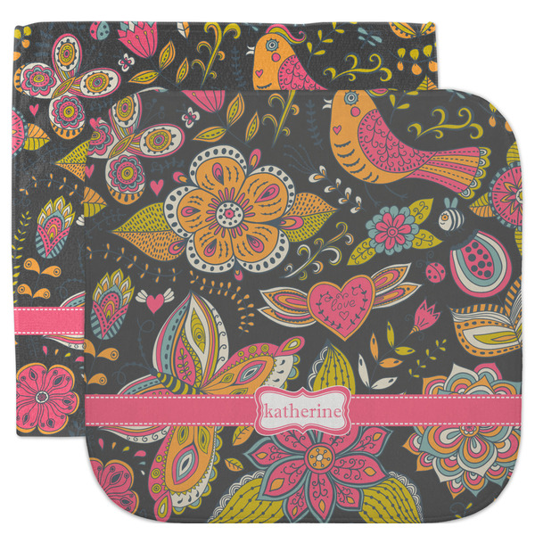 Custom Birds & Butterflies Facecloth / Wash Cloth (Personalized)