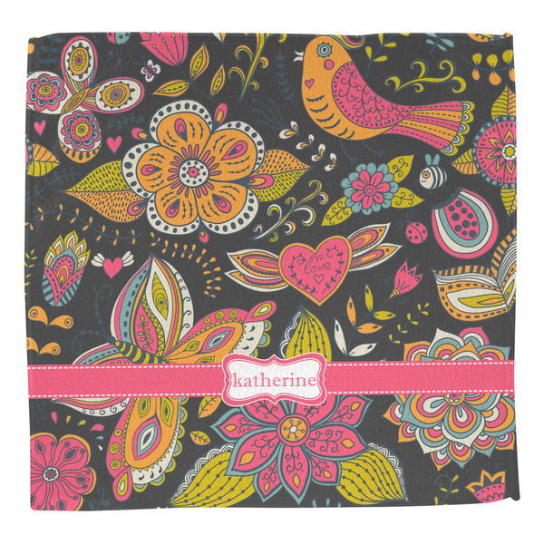 Birds & Butterflies Washcloth - Front - No Soap