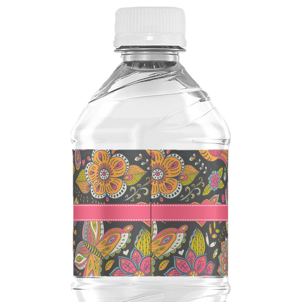 Birds & Butterflies Water Bottle Label - Back View