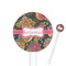 Birds & Butterflies 5.5" Round Plastic Stir Sticks - White - Single Sided (Personalized)