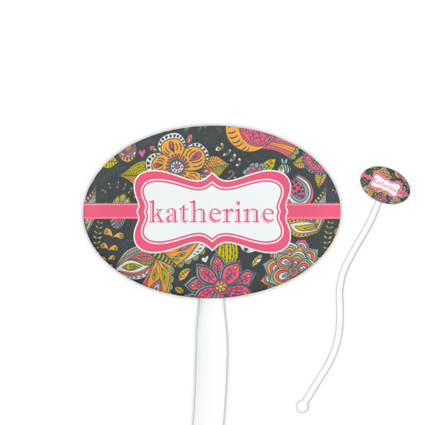 Custom Birds & Butterflies Oval Plastic Stir Sticks (Personalized)