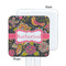 Birds & Butterflies White Plastic Stir Stick - Single Sided - Square - Approval