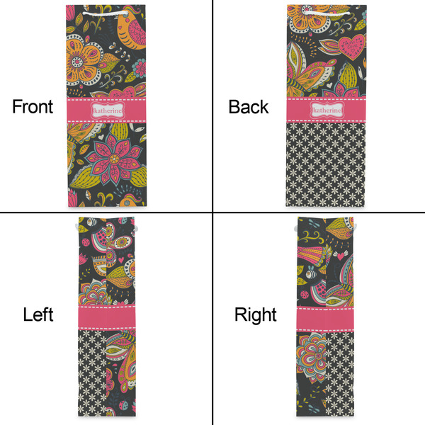 Birds & Butterflies Wine Gift Bag - Gloss - Approval