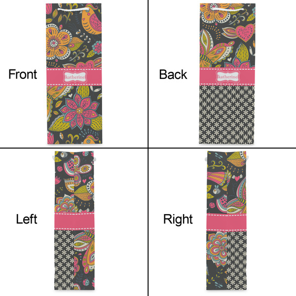 Birds & Butterflies Wine Gift Bag - Matte - Approval