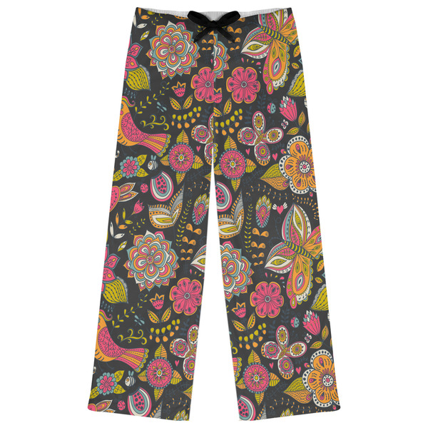 Custom Birds & Butterflies Womens Pajama Pants - 2XL