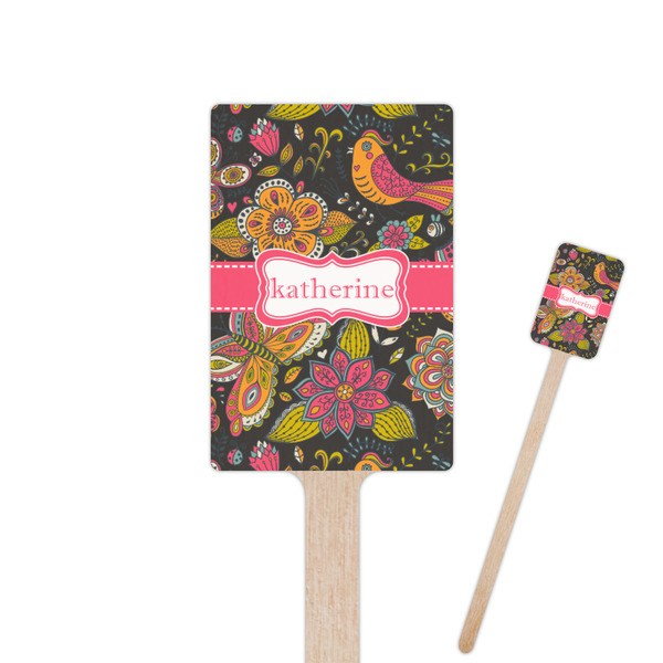 Custom Birds & Butterflies Rectangle Wooden Stir Sticks (Personalized)