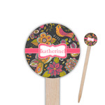 Birds & Butterflies Round Wooden Food Picks (Personalized)