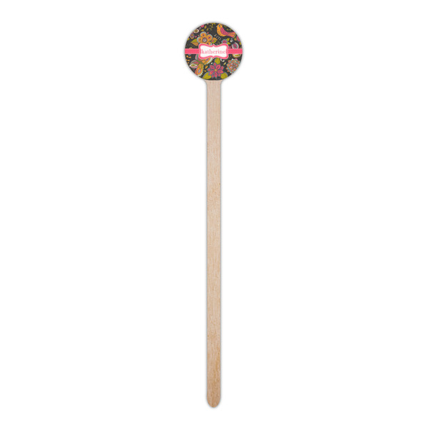 Birds & Butterflies Wooden 6" Stir Stick - Round - Single Stick