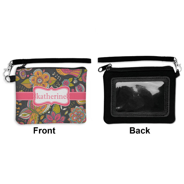 Birds & Butterflies Wristlet ID Cases - Front & Back