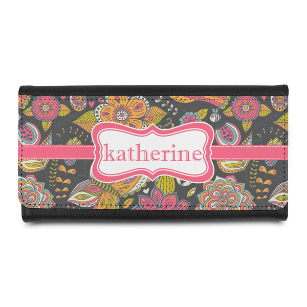 Custom Birds & Butterflies Leatherette Ladies Wallet (Personalized)