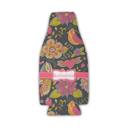 Birds & Butterflies Zipper Bottle Cooler (Personalized)