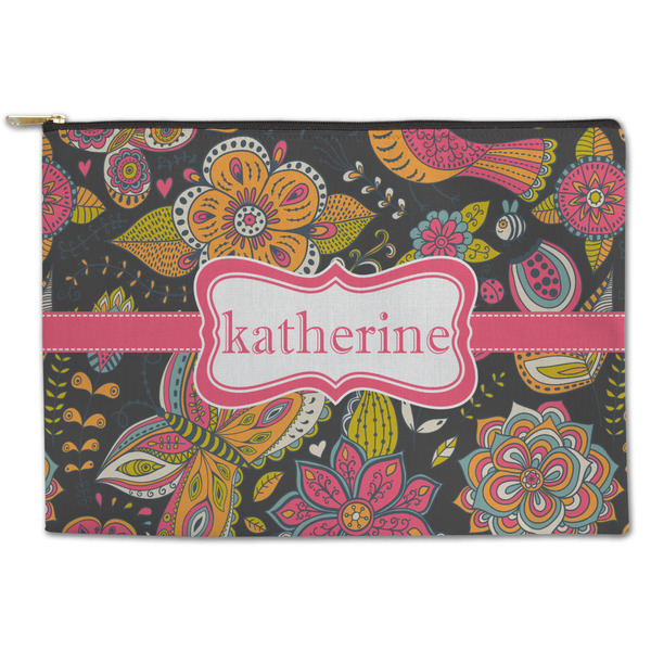 Custom Birds & Butterflies Zipper Pouch (Personalized)