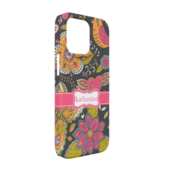 Custom Birds & Butterflies iPhone Case - Plastic - iPhone 13 (Personalized)