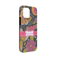 Birds & Butterflies iPhone Case - Rubber Lined - iPhone 13 Mini (Personalized)