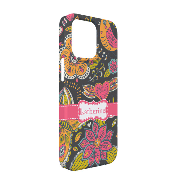 Custom Birds & Butterflies iPhone Case - Plastic - iPhone 13 Pro (Personalized)