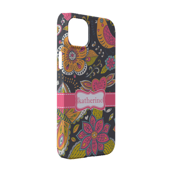 Custom Birds & Butterflies iPhone Case - Plastic - iPhone 14 (Personalized)