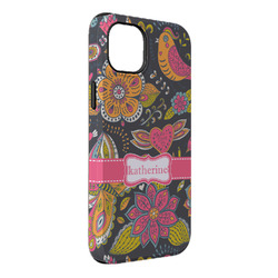 Birds & Butterflies iPhone Case - Rubber Lined - iPhone 14 Pro Max (Personalized)
