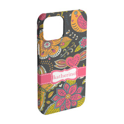 Birds & Butterflies iPhone Case - Plastic - iPhone 15 (Personalized)