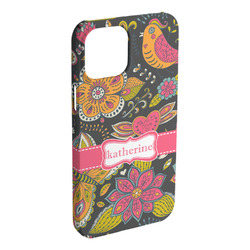Birds & Butterflies iPhone Case - Plastic - iPhone 15 Plus (Personalized)
