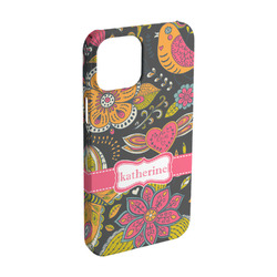 Birds & Butterflies iPhone Case - Plastic - iPhone 15 Pro (Personalized)