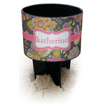 Birds & Butterflies Black Beach Spiker Drink Holder (Personalized)
