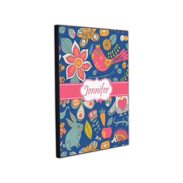 Owl & Hedgehog 11x14 Wood Print - Angle View