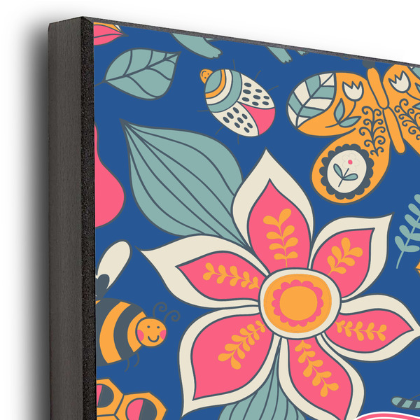 Owl & Hedgehog 11x14 Wood Print - Closeup