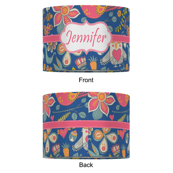 Owl & Hedgehog 12" Drum Lampshade - APPROVAL (Fabric)