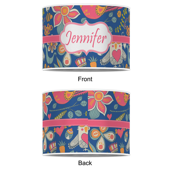 Owl & Hedgehog 12" Drum Lampshade - APPROVAL (Poly Film)