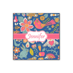 Owl & Hedgehog Wood Print - 12x12 (Personalized)