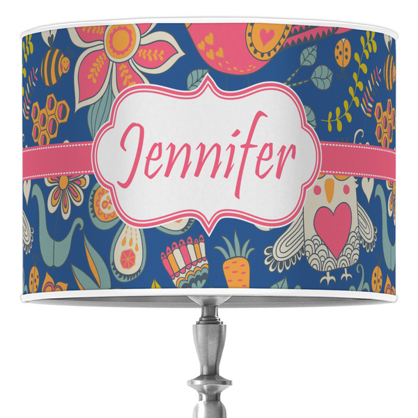 Custom Owl & Hedgehog Drum Lamp Shade (Personalized)