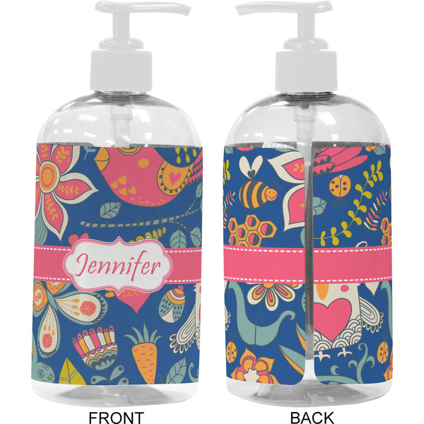 Owl & Hedgehog 16 oz Plastic Liquid Dispenser- Approval- White