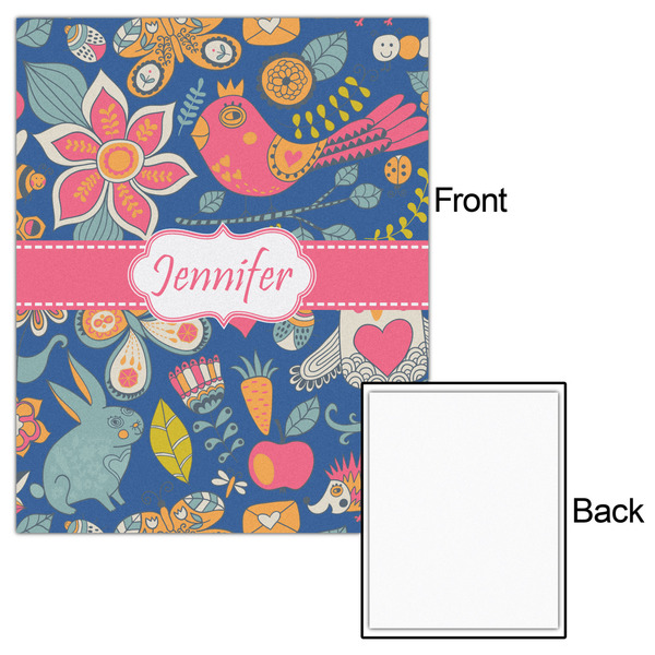 Owl & Hedgehog 16x20 - Matte Poster - Front & Back