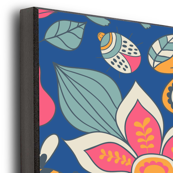 Owl & Hedgehog 16x20 Wood Print - Closeup