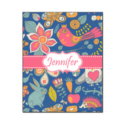 Owl & Hedgehog Wood Print - 16x20 (Personalized)