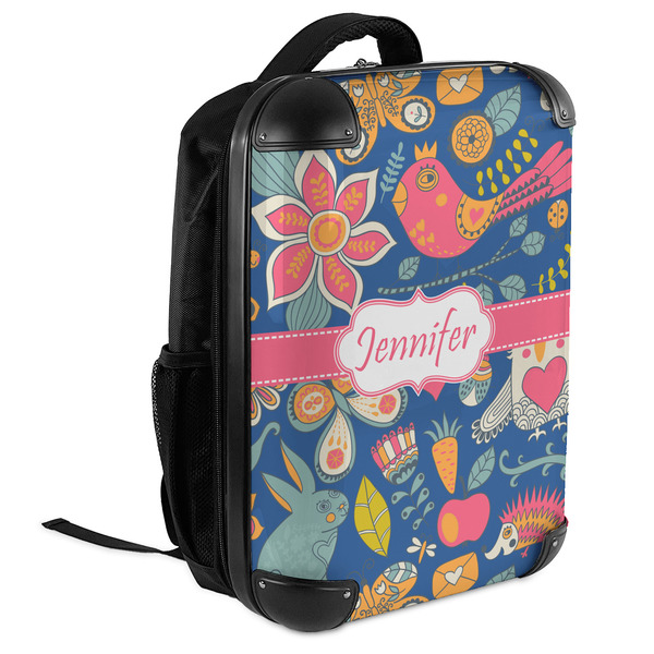 Owl & Hedgehog 18" Hard Shell Backpacks - ANGLED VIEW