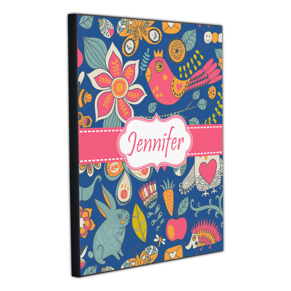 Owl & Hedgehog 20x24 Wood Print - Angle View