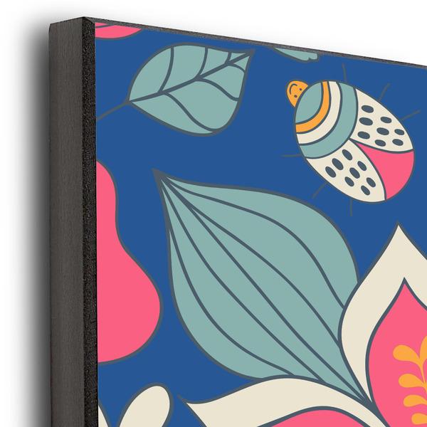 Owl & Hedgehog 20x24 Wood Print - Closeup