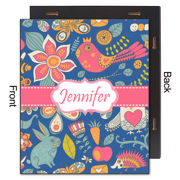 Owl & Hedgehog 20x24 Wood Print - Front & Back View