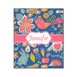 Owl & Hedgehog Wood Print - 20x24 (Personalized)