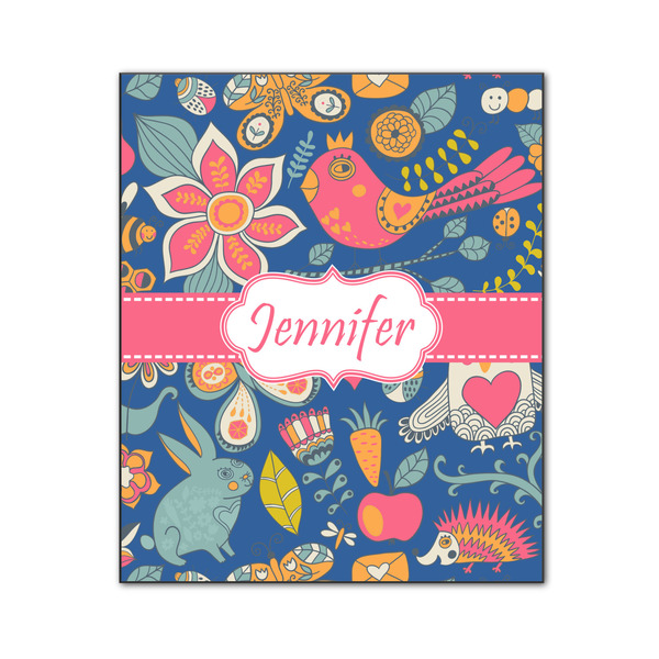 Owl & Hedgehog 20x24 Wood Print - Front View