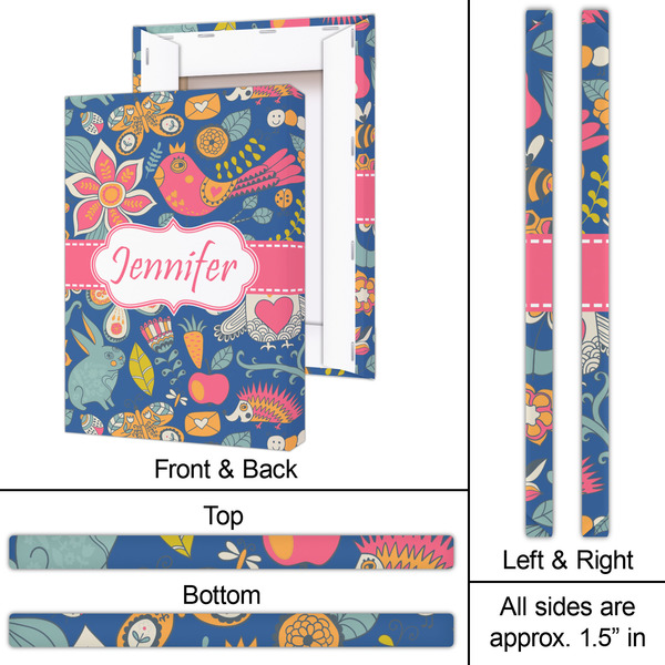 Owl & Hedgehog 20x30 - Canvas Print - Approval