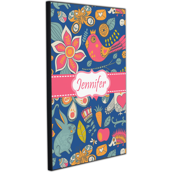 Owl & Hedgehog 20x30 Wood Print - Angle View