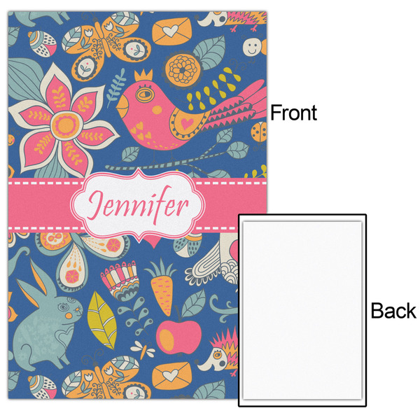 Owl & Hedgehog 24x36 - Matte Poster - Front & Back