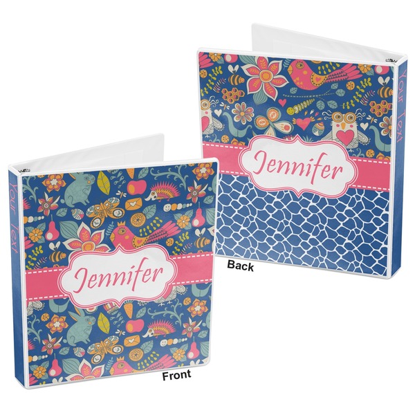 Owl & Hedgehog 3-Ring Binder Front and Back